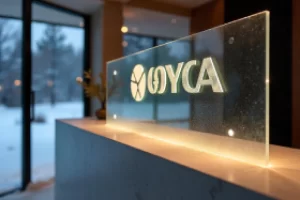 Frosted Glass 3D Signage with Etched Branding